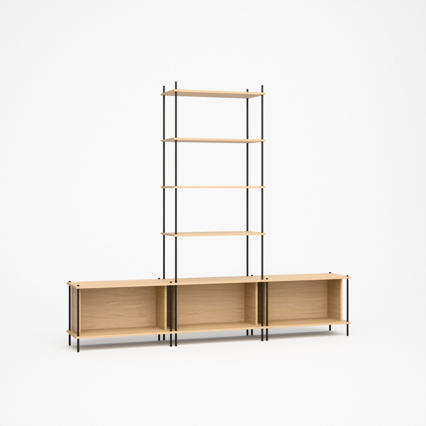 oak-wall-unit-225x201cm-with-center-tower -- Studioansicht