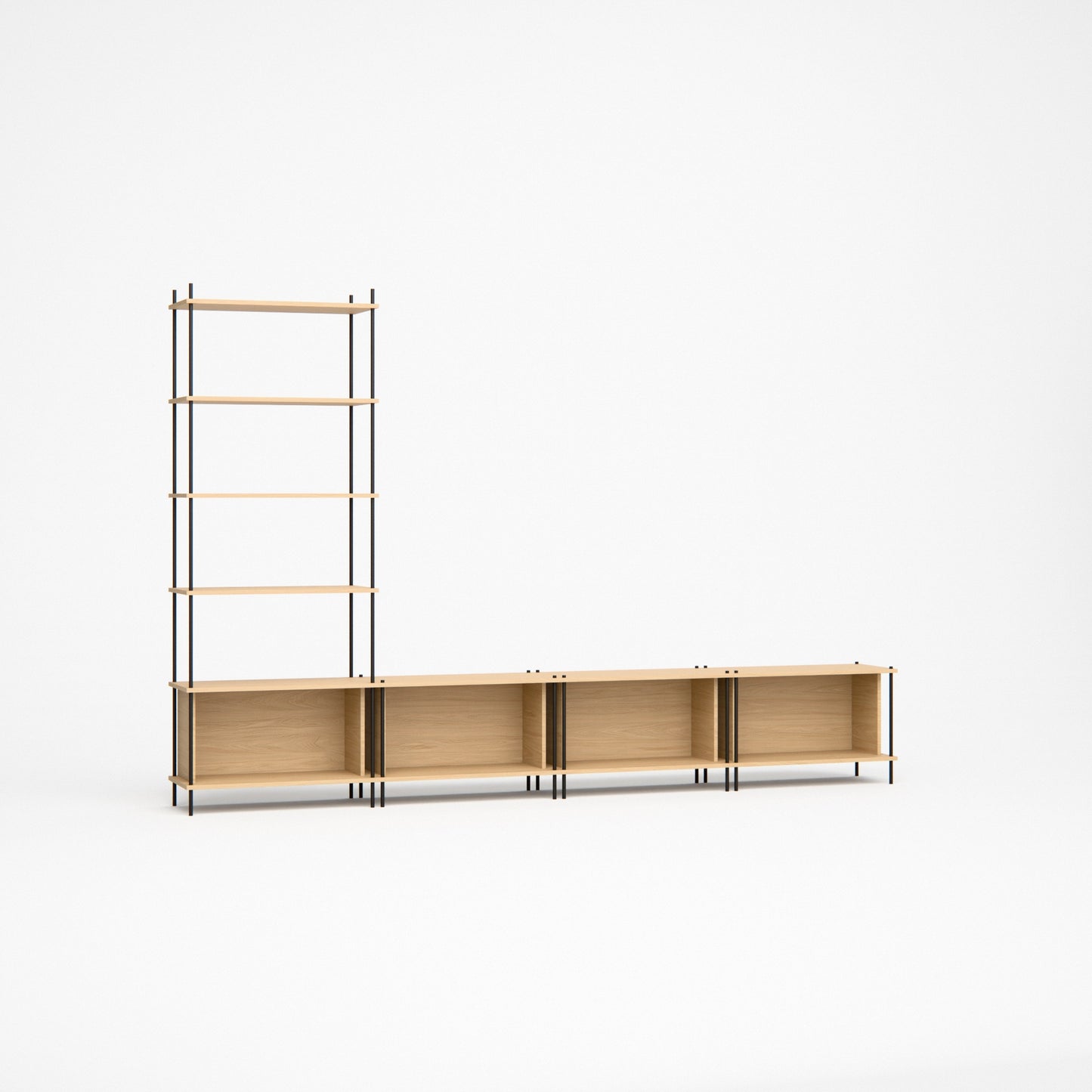 oak-wall-unit-300x201cm-with-left-tower -- Studioansicht