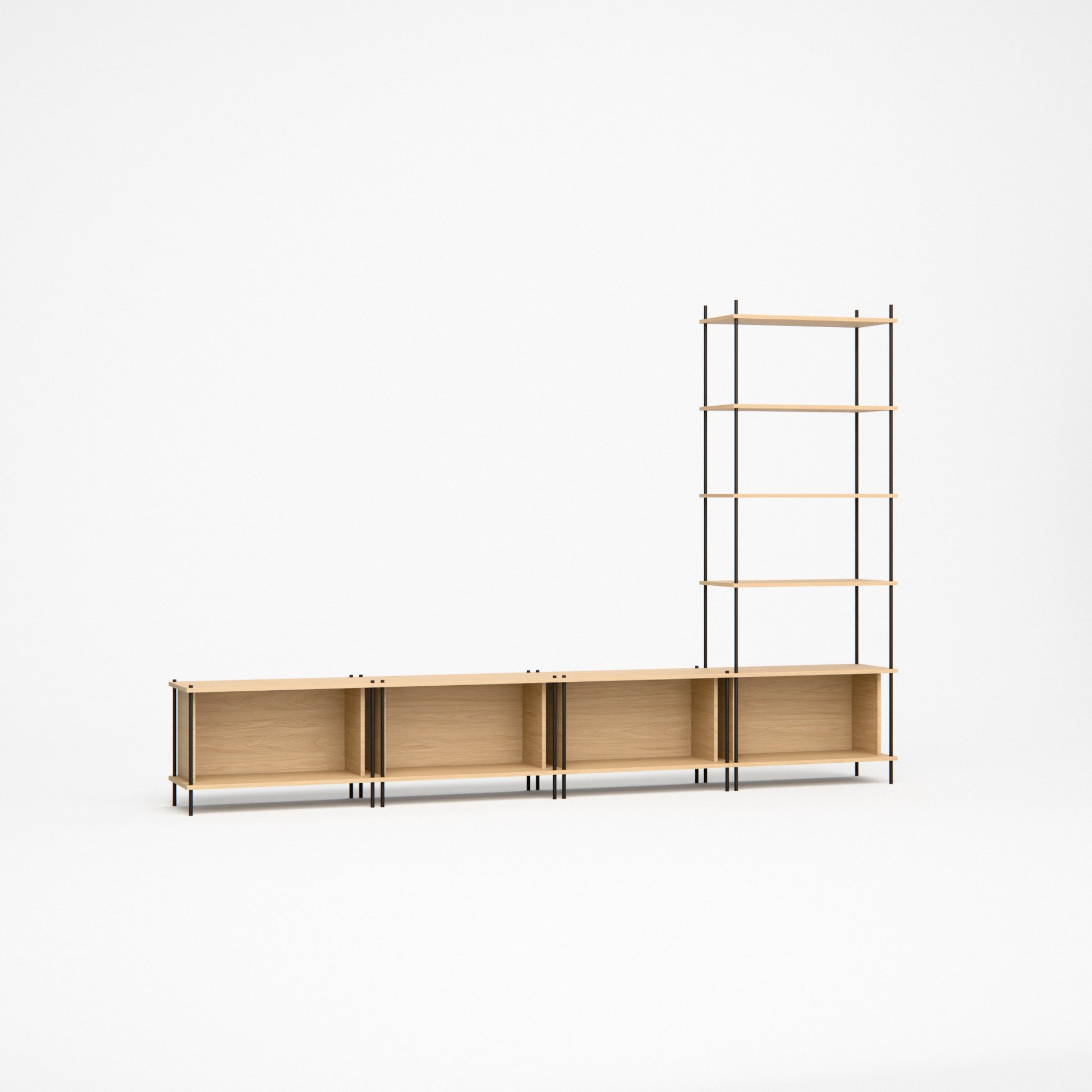 oak-wall-unit-300x201cm-with-right-tower -- Studioansicht