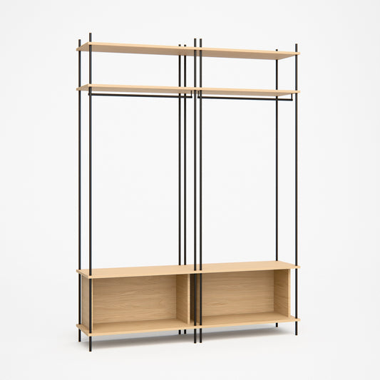 oak-wardrobe-150x202cm-two-closed-boxes -- Studioansicht