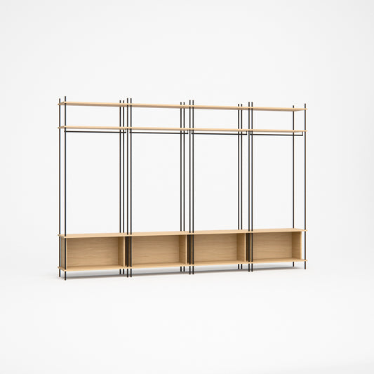 oak-wardrobe-300x202cm-four-closed-boxes -- Studioansicht